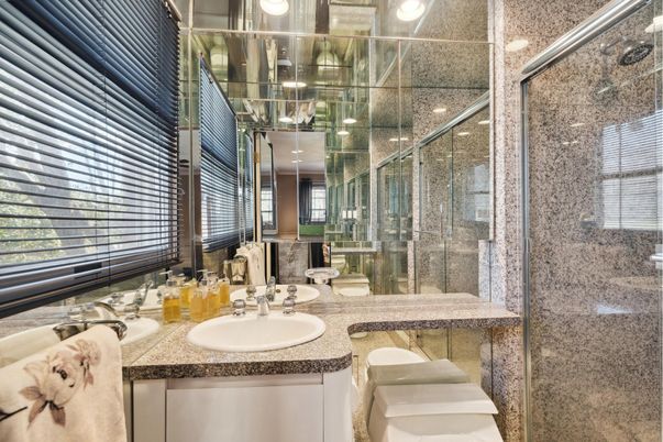 Bathroom, Dual Sink Vanities, Glass Shower, Interior