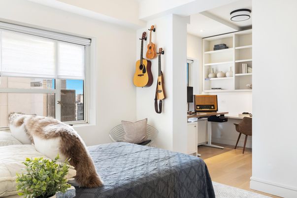 Bedroom, Home Office, Interior, Wood Texture Flooring