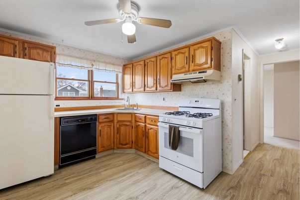 Interior, Kitchen, Wood Texture Flooring