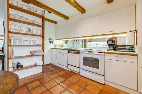 Interior, Kitchen, Stainless Steel Appliances, Wooden Beams