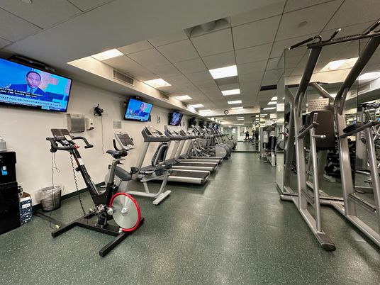 Fitness Equipment, Gym, Interior, Recessed Lighting