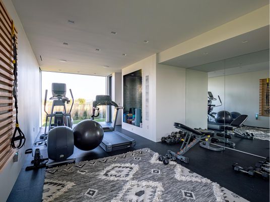 Fitness Equipment, Gym, Interior, Recessed Lighting