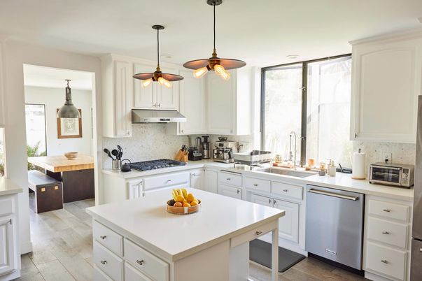 Interior, Kitchen, Pendant Lights, Stainless Steel Appliances
