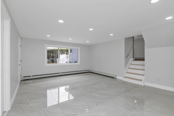 Empty room, Interior, Marble, Recessed Lighting