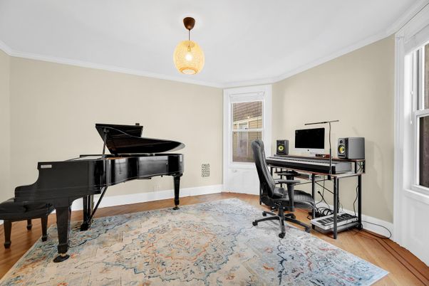 Home Office, Interior, Piano, Wood Texture Flooring
