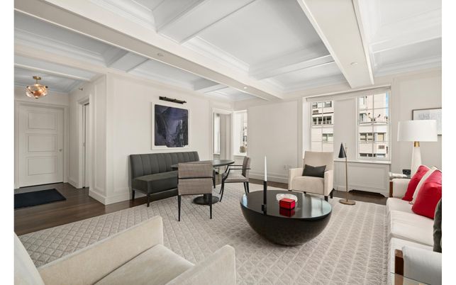 Dining room, Interior, Living room, Recessed Lighting, Wood Texture Flooring