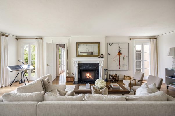 Fireplace, Interior, Living room, Wood Texture Flooring