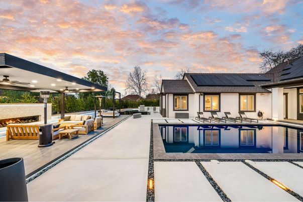 Exterior, Pool, Solar Panels