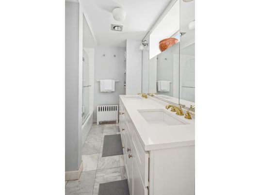Bathroom, Dual Sink Vanities, Glass Shower, Interior, Marble