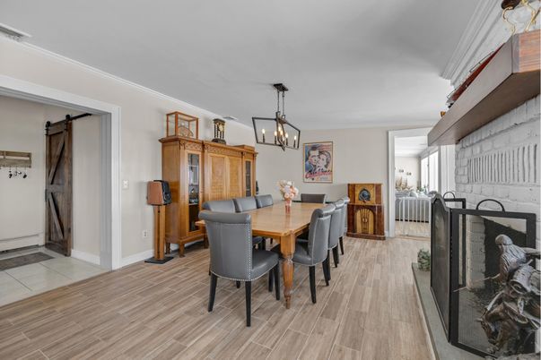 Chandelier, Dining room, Interior, Pendant Lights, Wood Texture Flooring