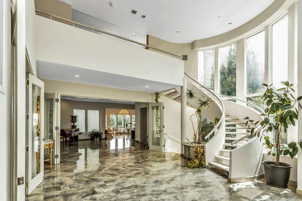 Interior, Marble, Recessed Lighting, Wood Texture Flooring