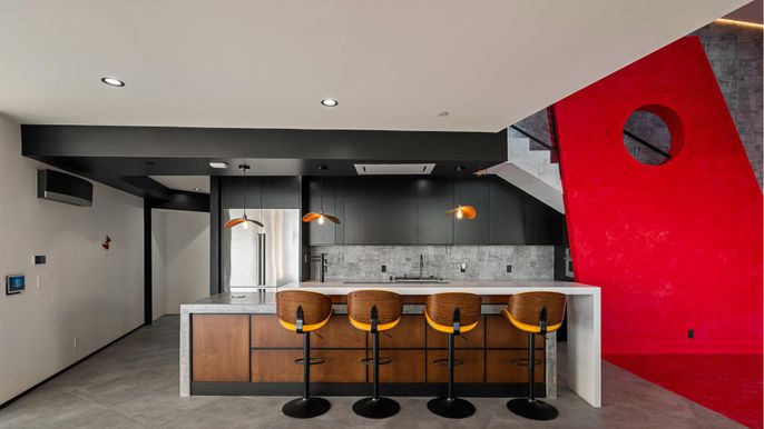 Interior, Kitchen, Pendant Lights, Recessed Lighting