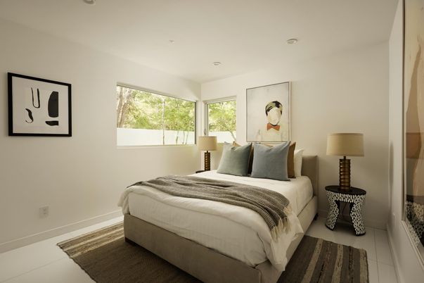 Bedroom, Interior, Recessed Lighting