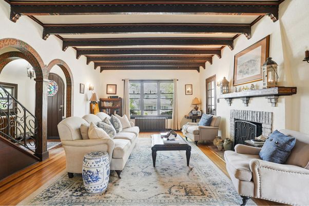 Fireplace, Interior, Living room, Wooden Beams, Wood Texture Flooring
