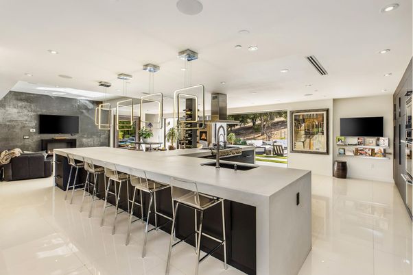 Interior, Kitchen, Pendant Lights, Recessed Lighting, Stainless Steel Appliances