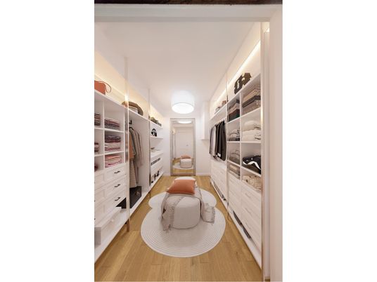 Interior, Walk-in Closets, Wood Texture Flooring