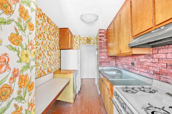 Interior, Kitchen, Wood Texture Flooring
