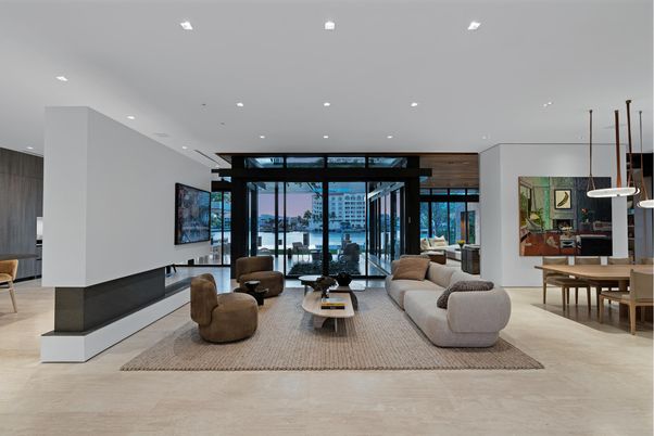Dining room, Interior, Living room, Pendant Lights, Recessed Lighting