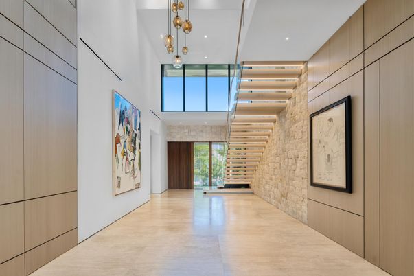 Interior, Pendant Lights, Recessed Lighting, Wood Texture Flooring