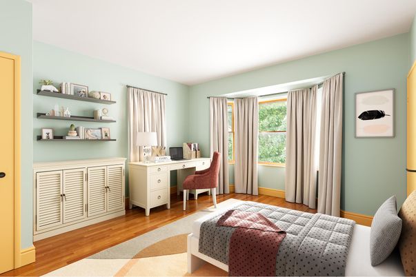 Home Office, Interior, Wood Texture Flooring