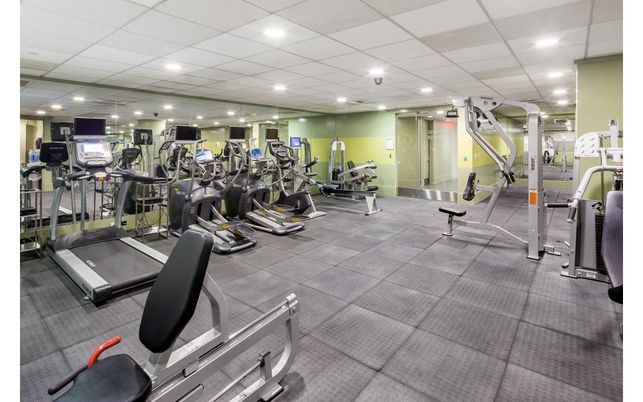 Fitness Equipment, Gym, Interior, Recessed Lighting