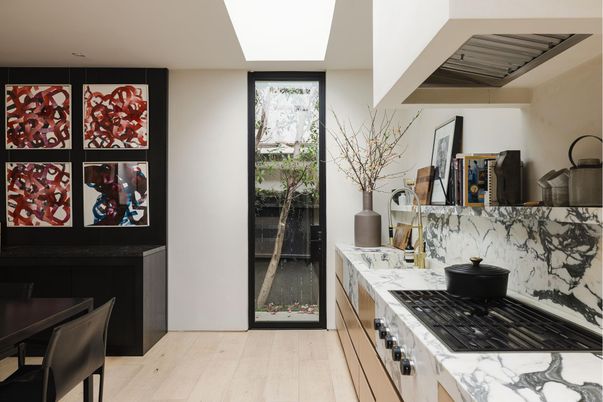 Interior, Kitchen, Wood Texture Flooring