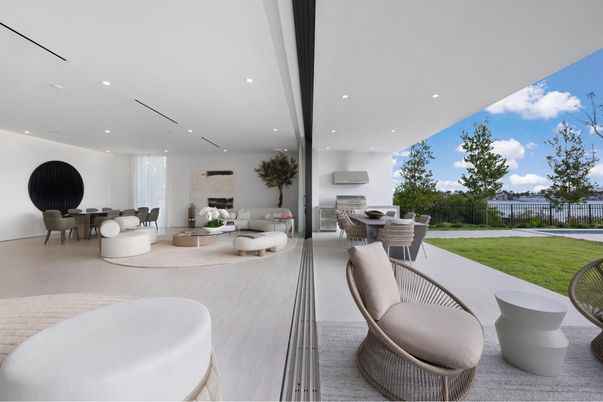 Dining room, Fireplace, Interior, Living room, Recessed Lighting