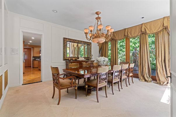 Chandelier, Dining room, Interior, Recessed Lighting