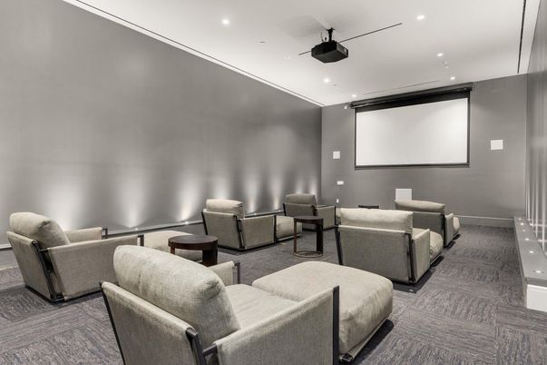 Interior, Projection Screen, Recessed Lighting, Theatre Room