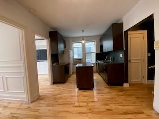 Interior, Kitchen, Pendant Lights, Wood Texture Flooring