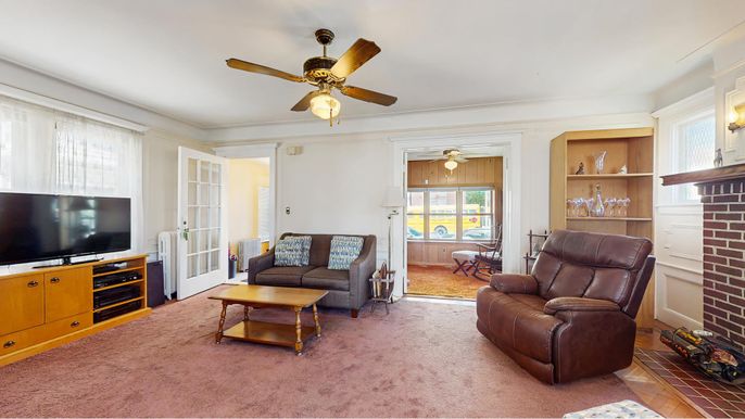 Interior, Living room, Stone Walls