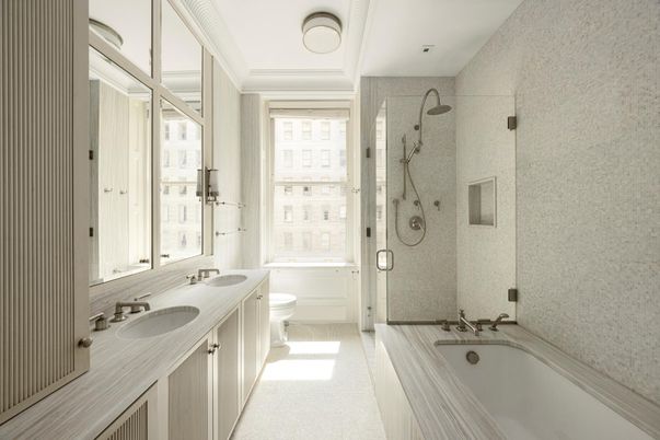 Bathroom, Dual Sink Vanities, Glass Shower, Interior
