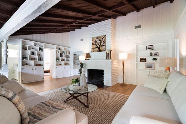 Fireplace, Interior, Living room, Wooden Beams, Wooden Ceilings, Wood Texture Flooring