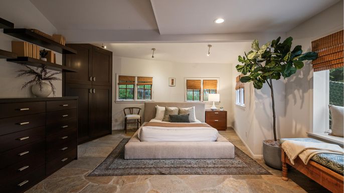 Bedroom, Interior, Recessed Lighting
