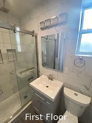 Bathroom, Glass Shower, Interior, Marble Walls