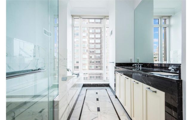Bathroom, Glass Shower, Interior, Marble, Marble Walls