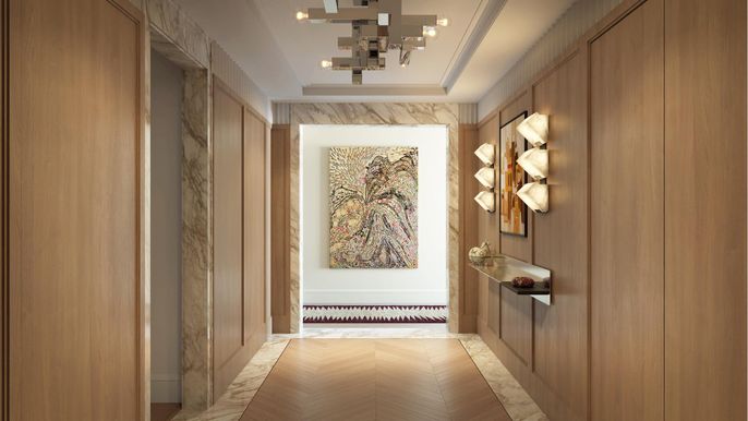 Interior, Recessed Lighting, Wood Texture Flooring