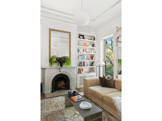 Fireplace, Interior, Living room, Pendant Lights