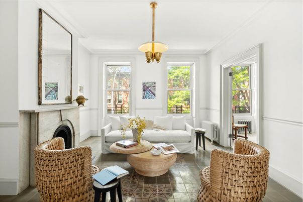 Fireplace, Interior, Living room, Pendant Lights