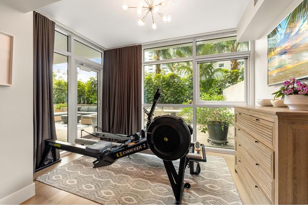 Fitness Equipment, Interior, Wood Texture Flooring