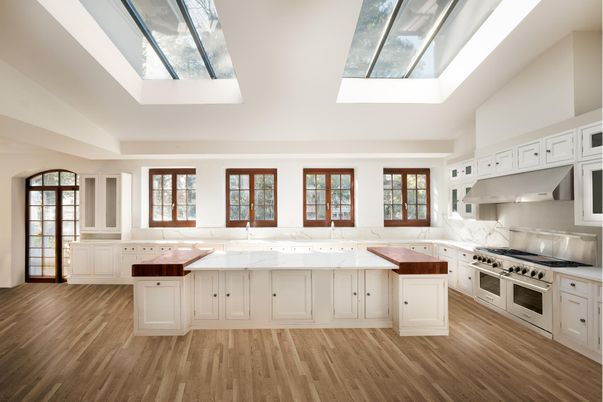 Glass Ceilings, Interior, Kitchen, Wood Texture Flooring