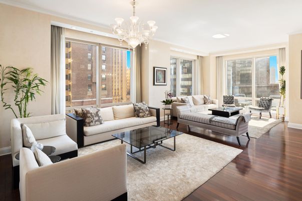 Chandelier, Interior, Living room, Recessed Lighting, Wood Texture Flooring