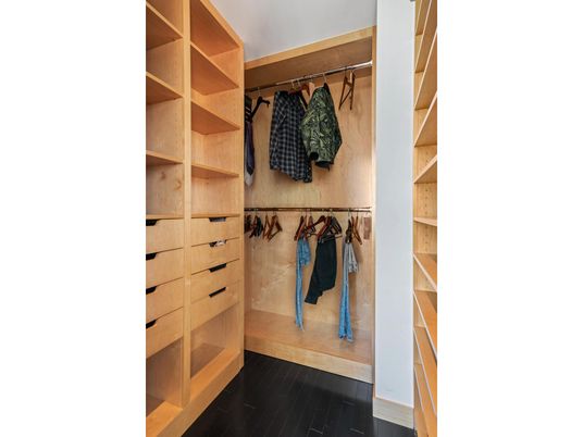Interior, Walk-in Closets, Wood Texture Flooring