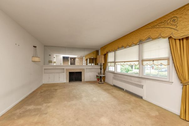 Empty room, Fireplace, Interior
