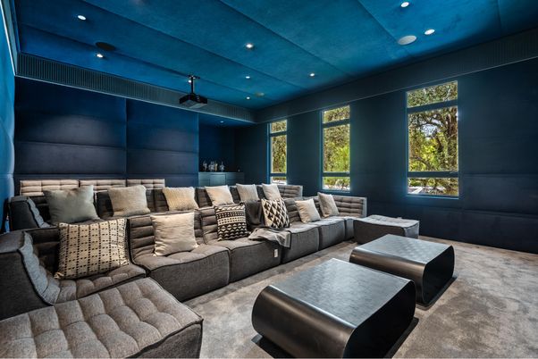 Interior, Living room, Recessed Lighting, Theatre Room