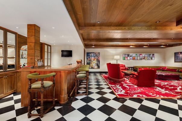 Interior, Living room, Recessed Lighting, Wooden Beams, Wooden Ceilings