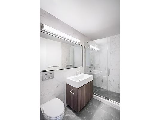 Bathroom, Glass Shower, Interior, Marble Walls