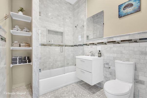 Bathroom, Glass Shower, Interior, Stone Walls