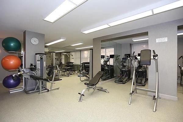 Fitness Equipment, Gym, Interior, Recessed Lighting