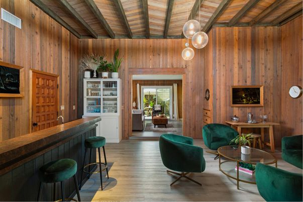 Interior, Pendant Lights, Wooden Ceilings, Wood Texture Flooring, Wooden Walls